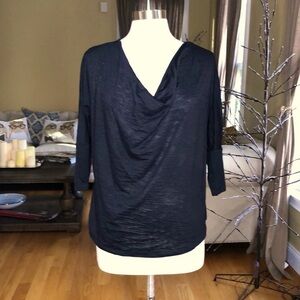 Nation LTD Black 3/4 Sleeve Top One Size